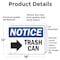 Signmission Trash Can (Right Arrow) Sign With Symbol, 18 in W x Rectangle, Vinyl Decal OS-2PACK-NS-D-1218-L-18724 - alternate 4